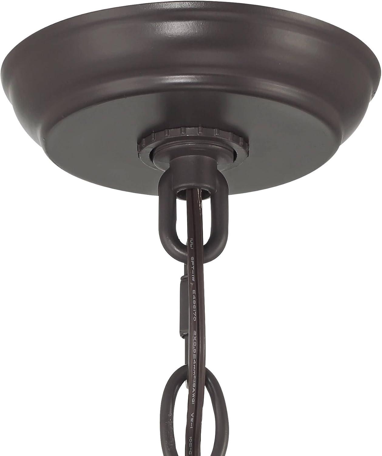 John Timberland Cecile 19 1/4" High Modern Box Lantern Outdoor Pendant Light Fixture Ceiling Porch House Hanging Brown Bronze Finish Clear Glass Shade