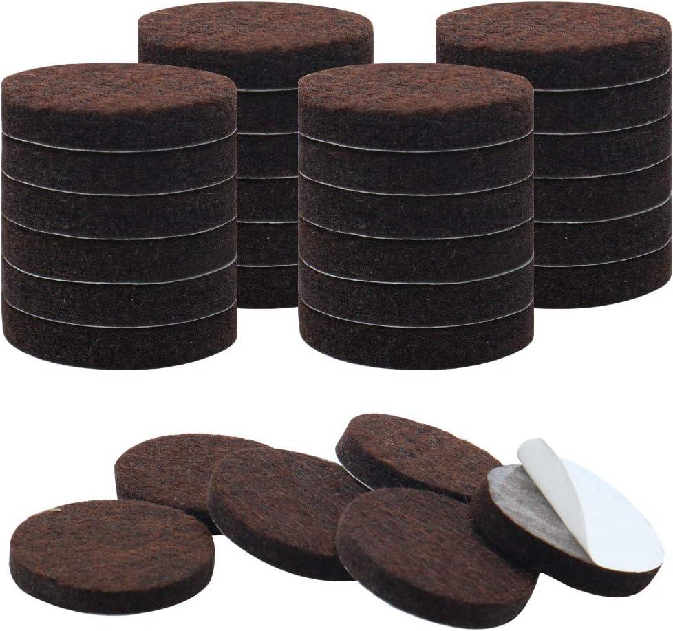 Unique Bargains Felt Furniture Pads Round 3/4" Floor Protector for Chair Legs Feet 30pcs