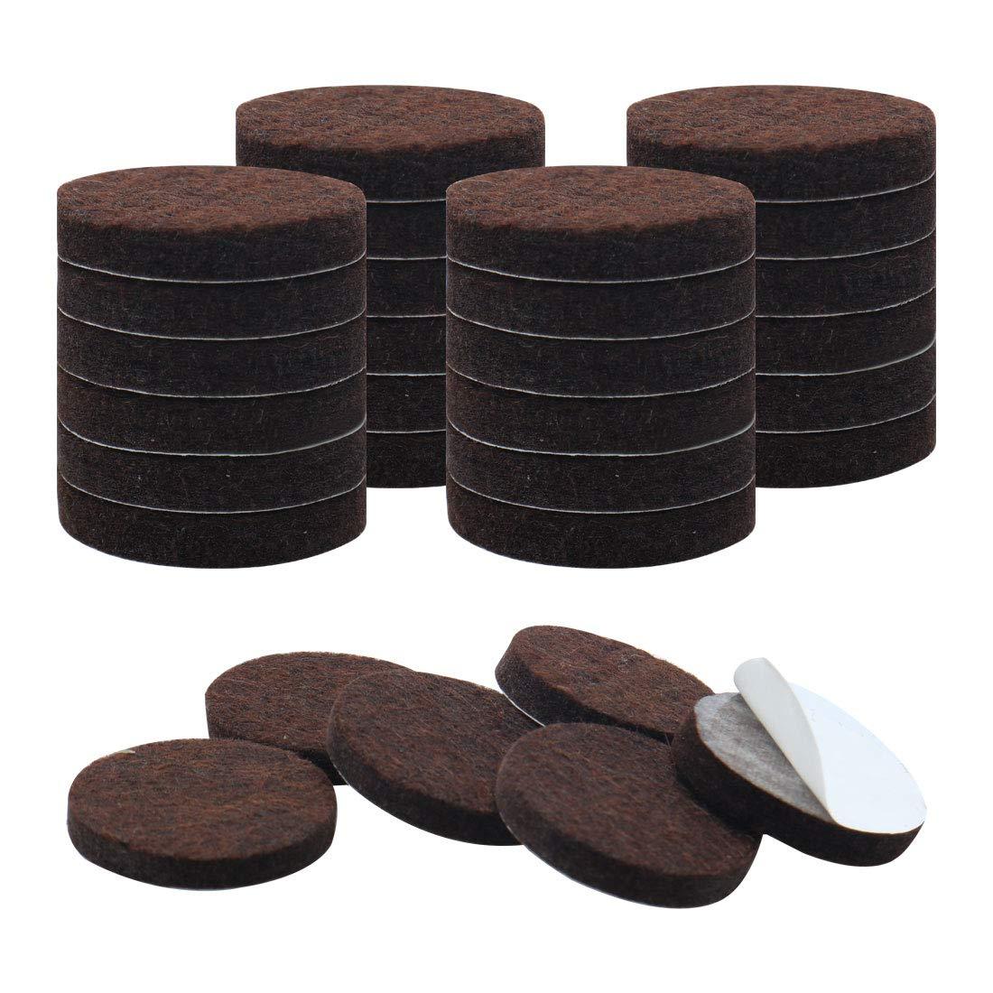 Unique Bargains Felt Furniture Pads Round 3/4" Floor Protector for Chair Legs Feet 30pcs