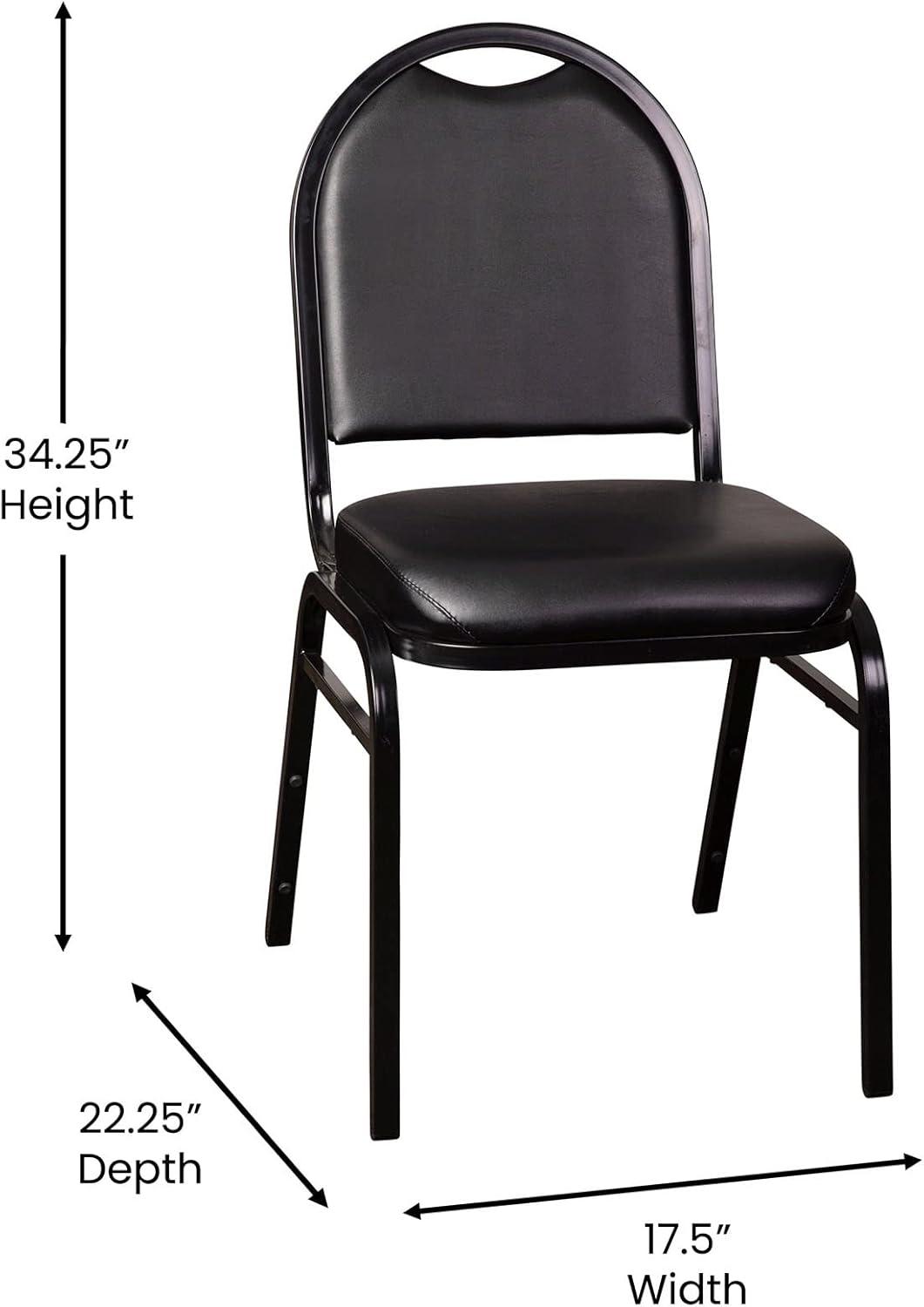 Hercules Series Commercial Dome Back Stacking Banquet Chair with Metal Frame