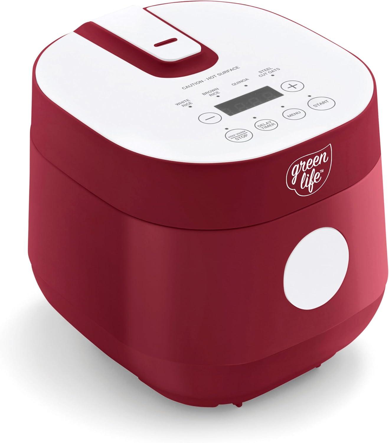 GreenLife Rice Cooker | Red