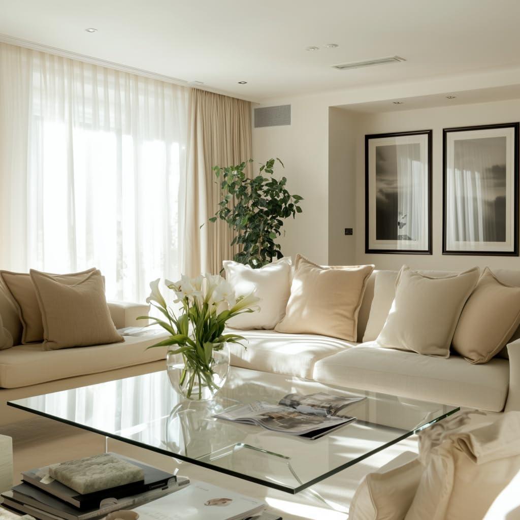 24 x 36 Inch Rectangle Glass Table Top 3/8 Inch Thick Clear Tempered Glass With Bevel Edge Polished Radius Corners