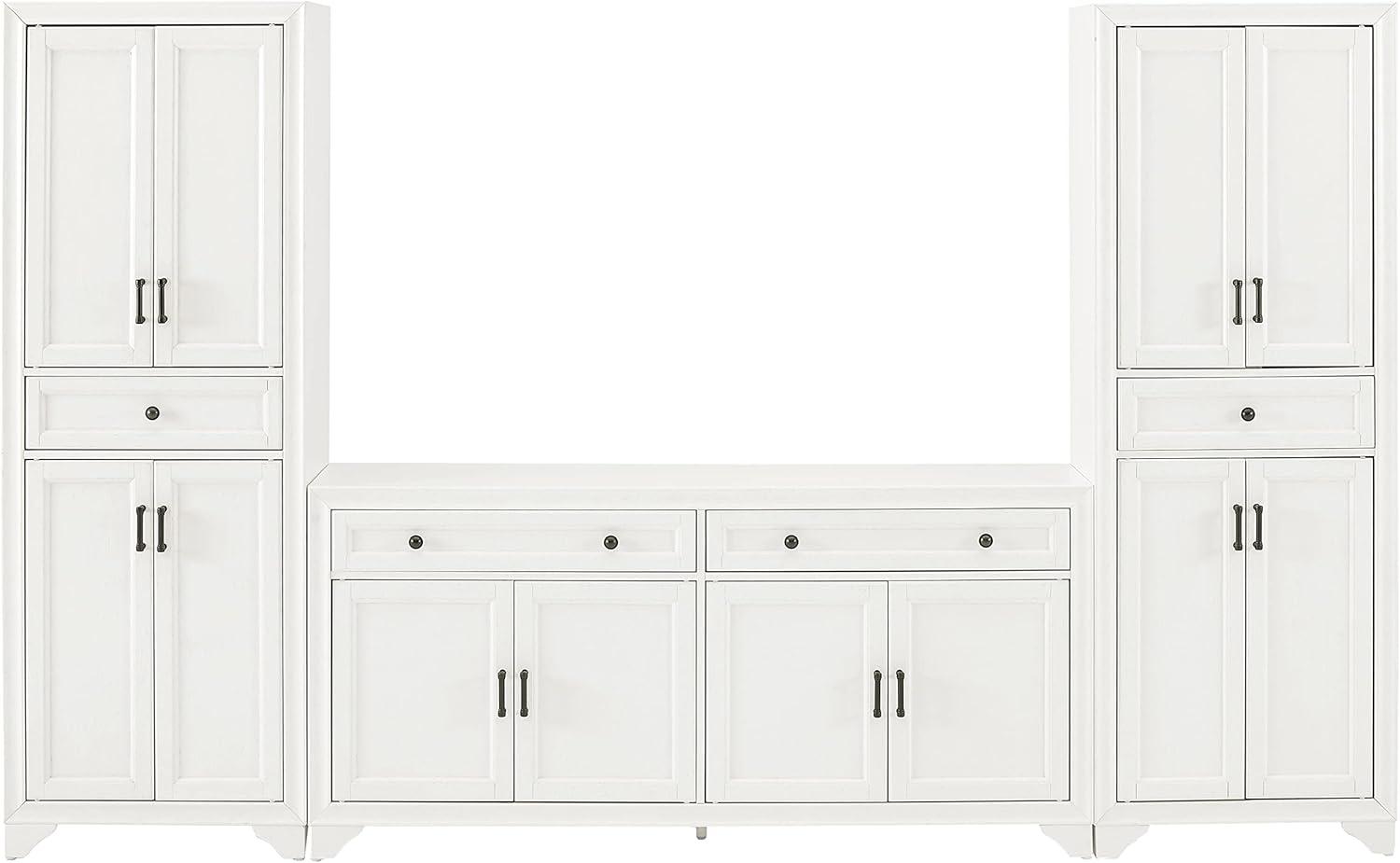 3pc Tara Sideboard and Pantry Set Distressed - Crosley