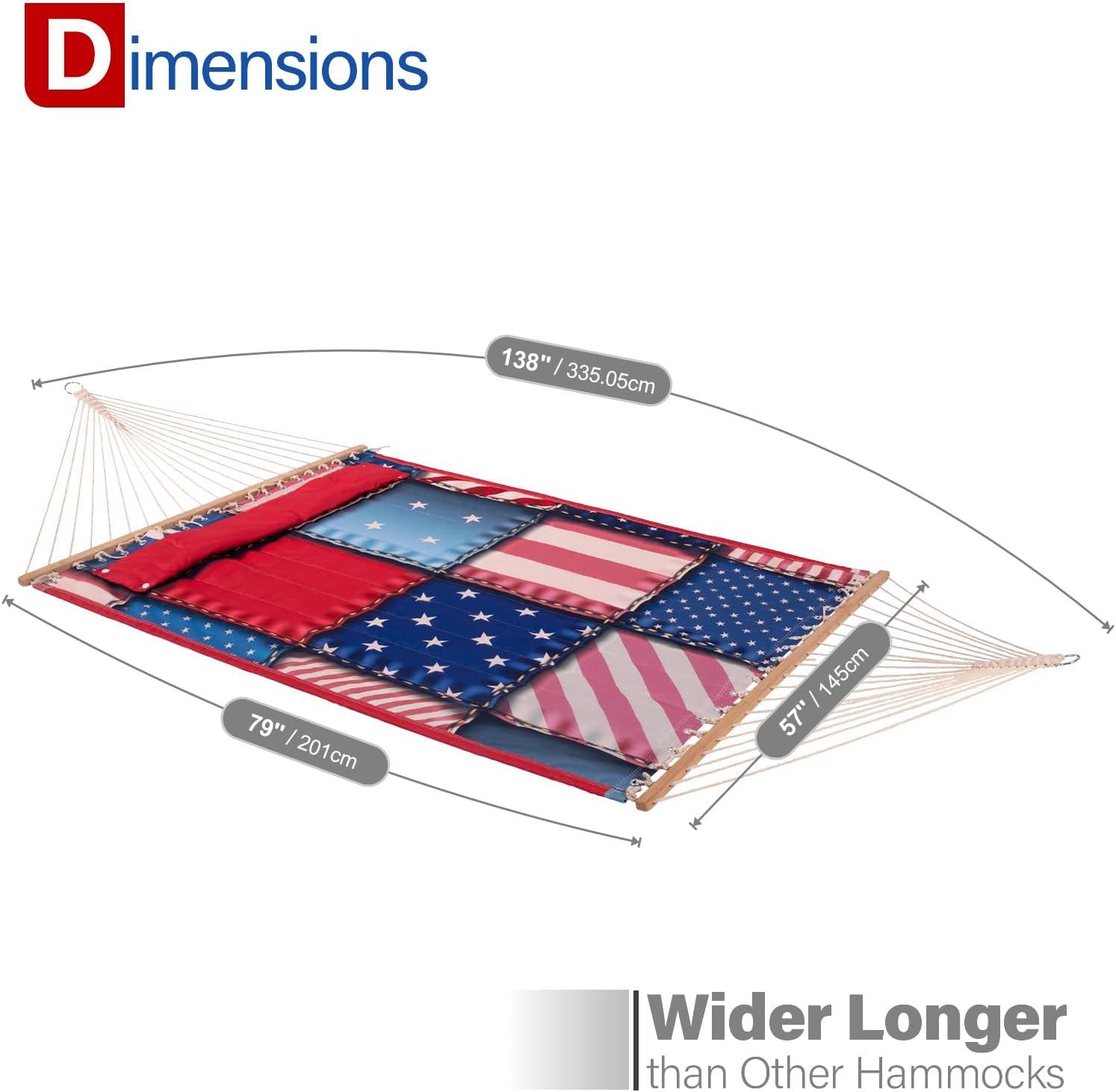 Hammock Quilted 80" X 55" - American Flag