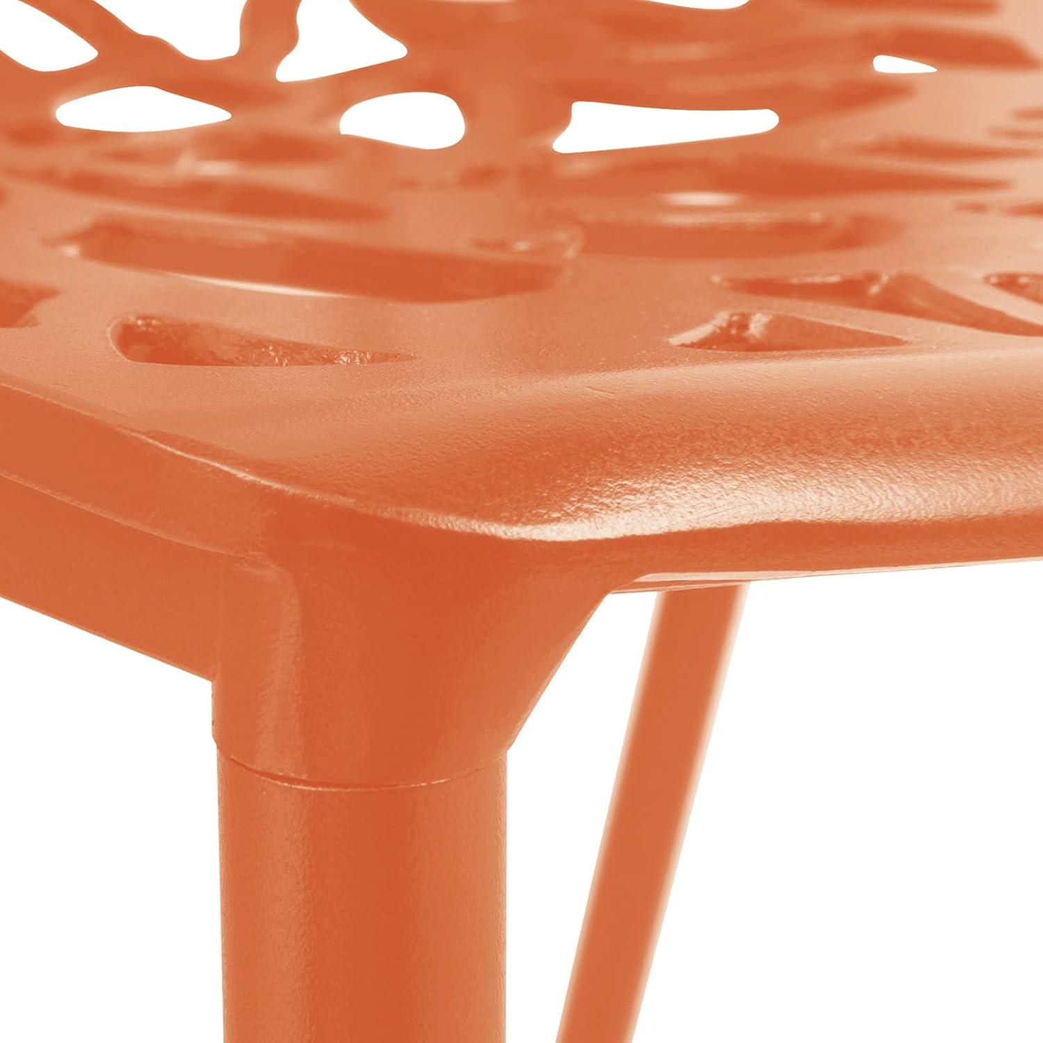 LeisureMod Devon Modern Aluminum Outdoor Stackable Dining Chair Set of 2 with Weather-Resistant Finish, Durable Frame for Patio, Garden, or Poolside