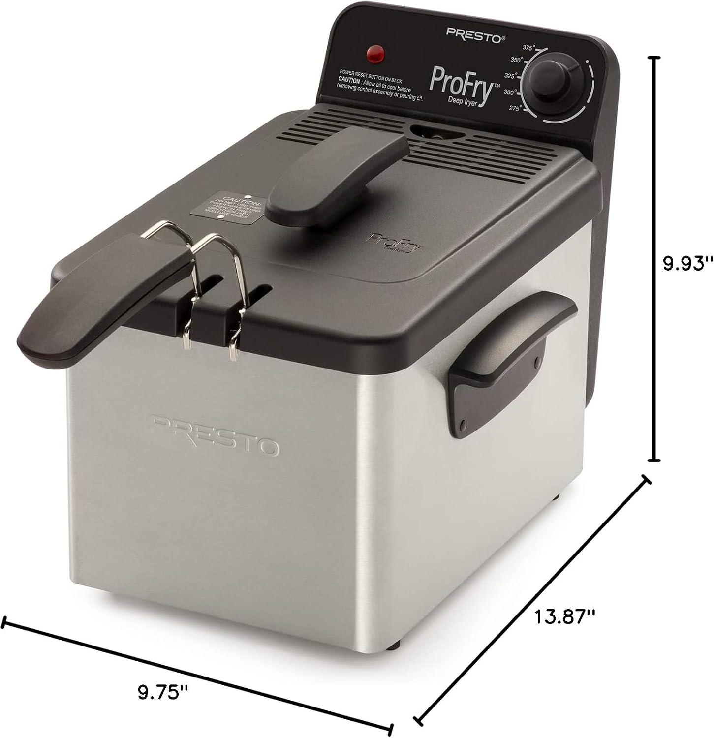 Stainless Steel Electric Deep Fryer with Immersion Element