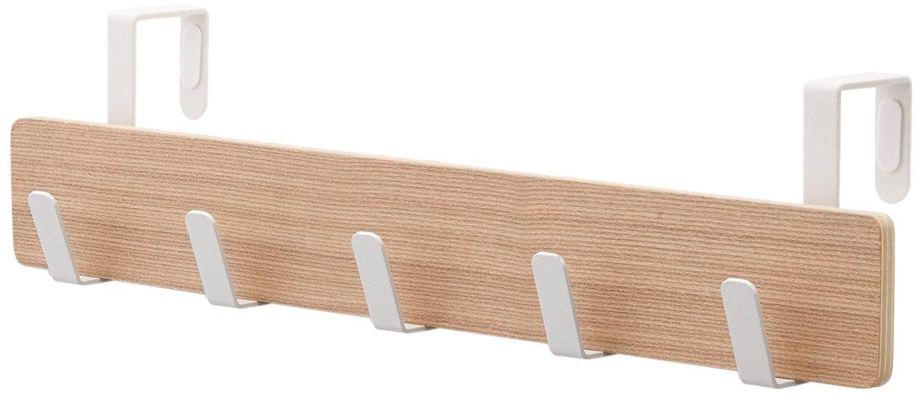 Yamazaki Home Ply Over The Door Hooks - Hanging Coat Rack, Wood, Over-the-Door