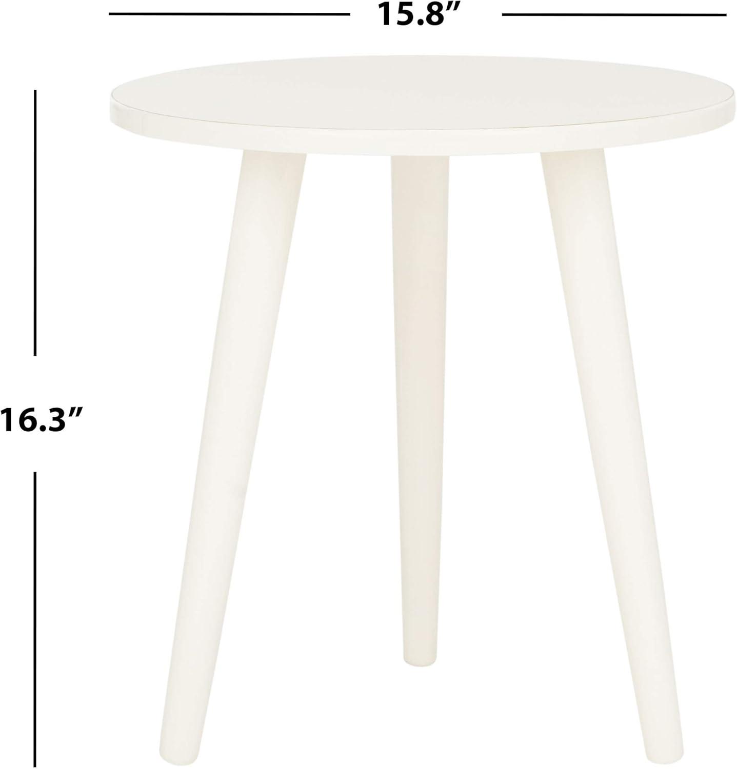 Orion Round Accent Table - Vintage White - Safavieh.