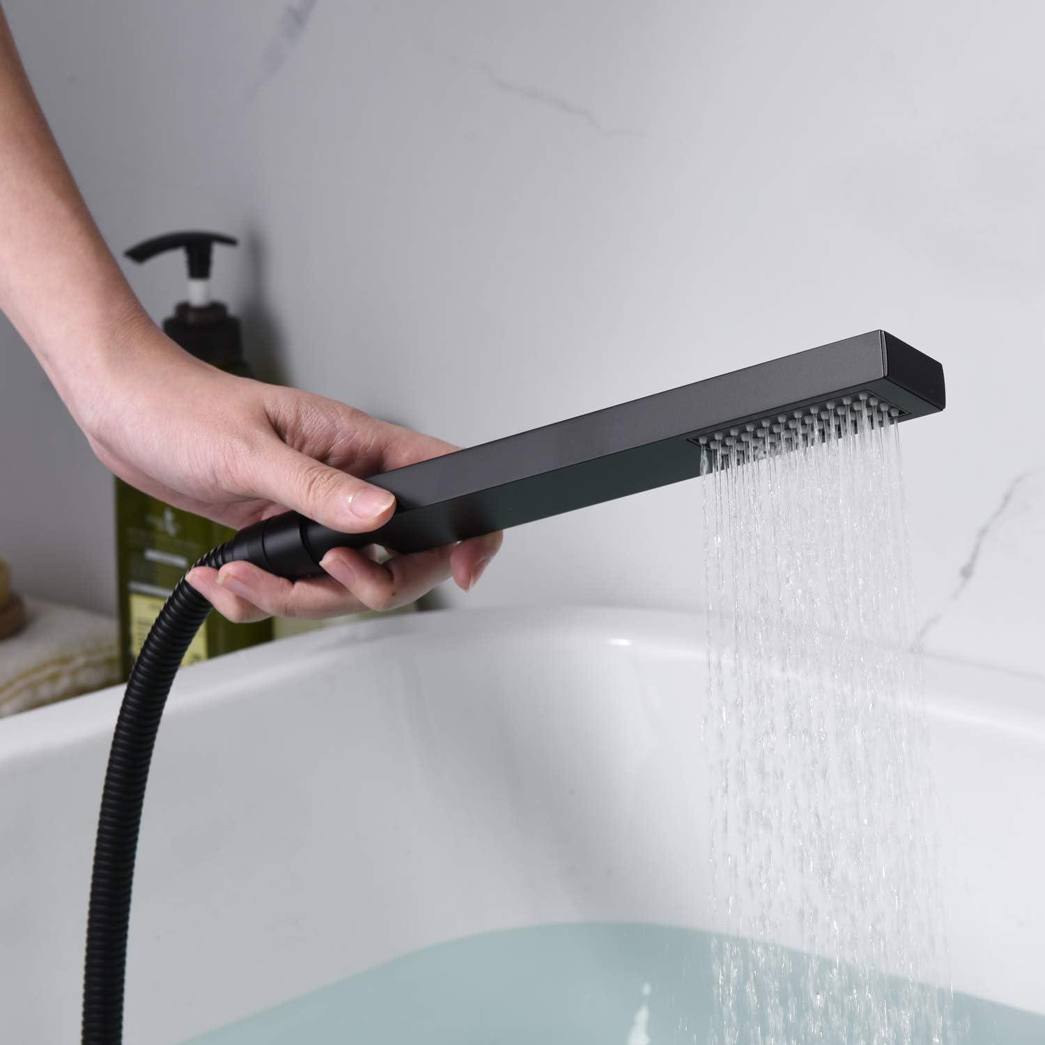 1 Handle Bathroom Waterfall Faucet with Diverter