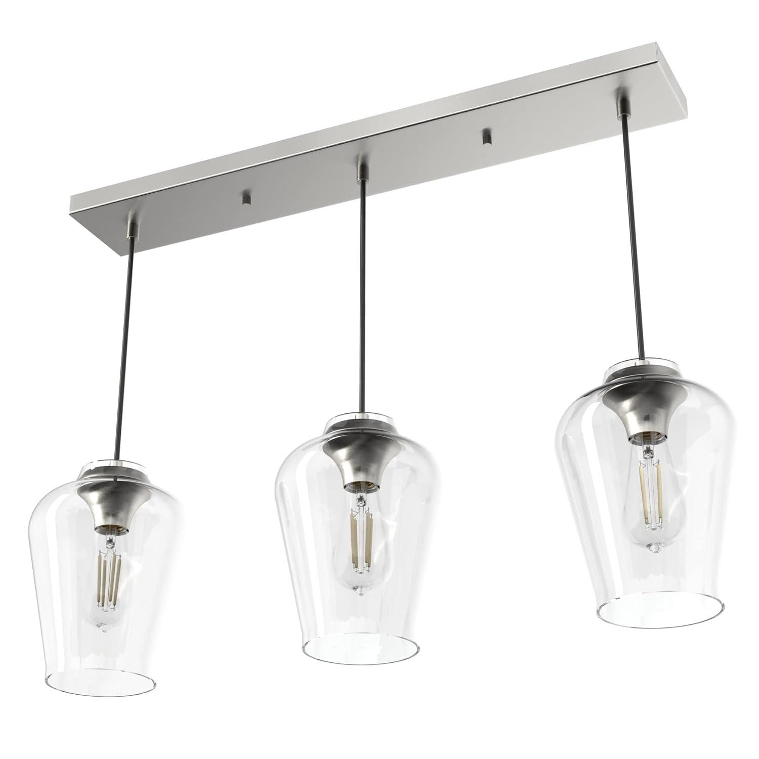 Hunter Fan Company 19725 Vidria Cluster Pendant, Brushed Nickel