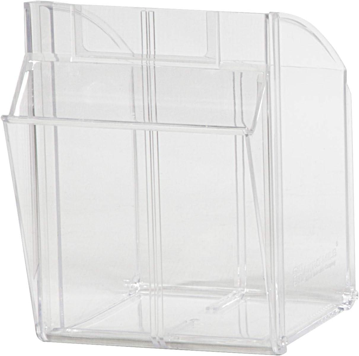 Akro-Mils TiltView Horizontal Plastic Organizer Storage System Cabinet with 4 Tip Out Bins, (23-5/8-Inch Wide x 8-3/16-Inch High x 6-3/4-Inch Deep), Stone 06704