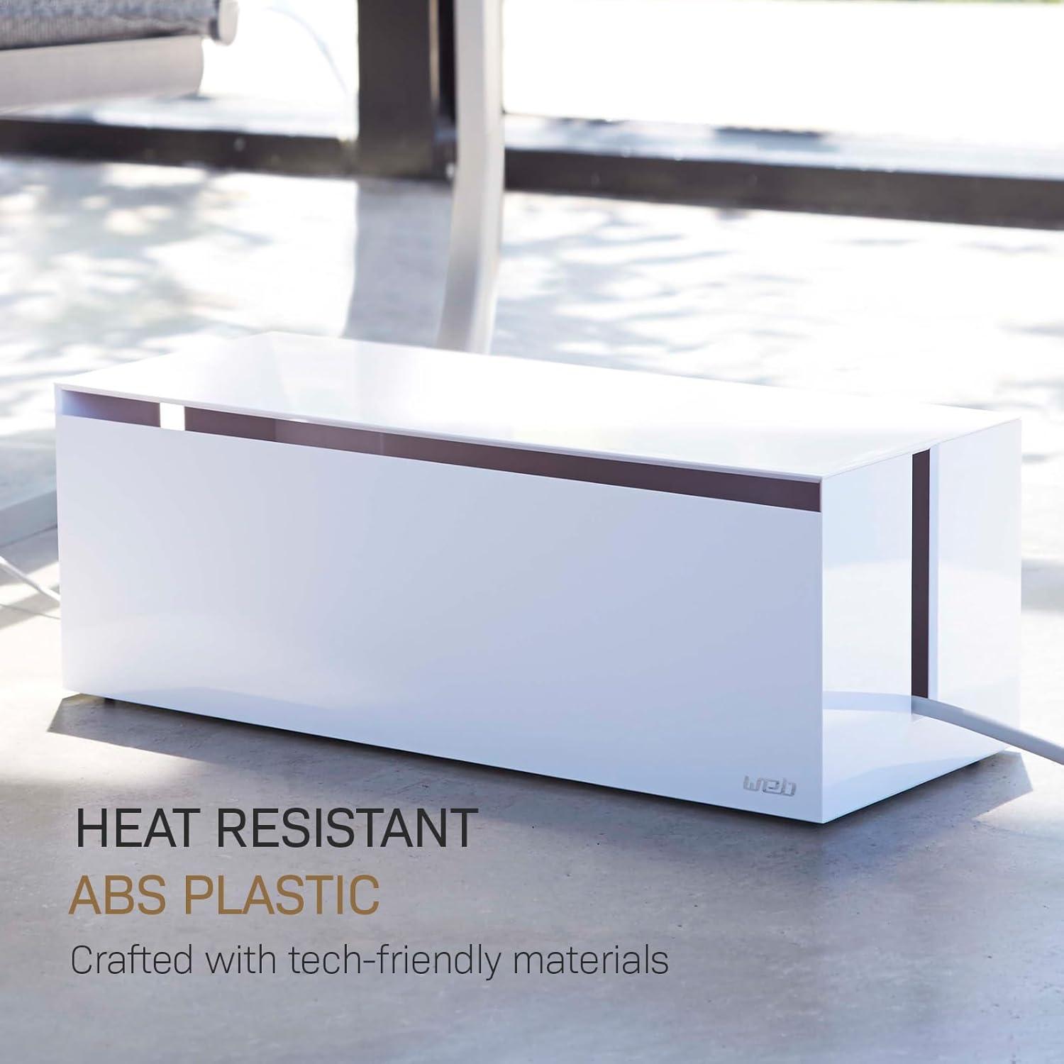 Yamazaki Home Yamazaki Home Cable Box - Outlet Cord Storage Organizer, Cover Protector, Anti-Slip Rubber Feet