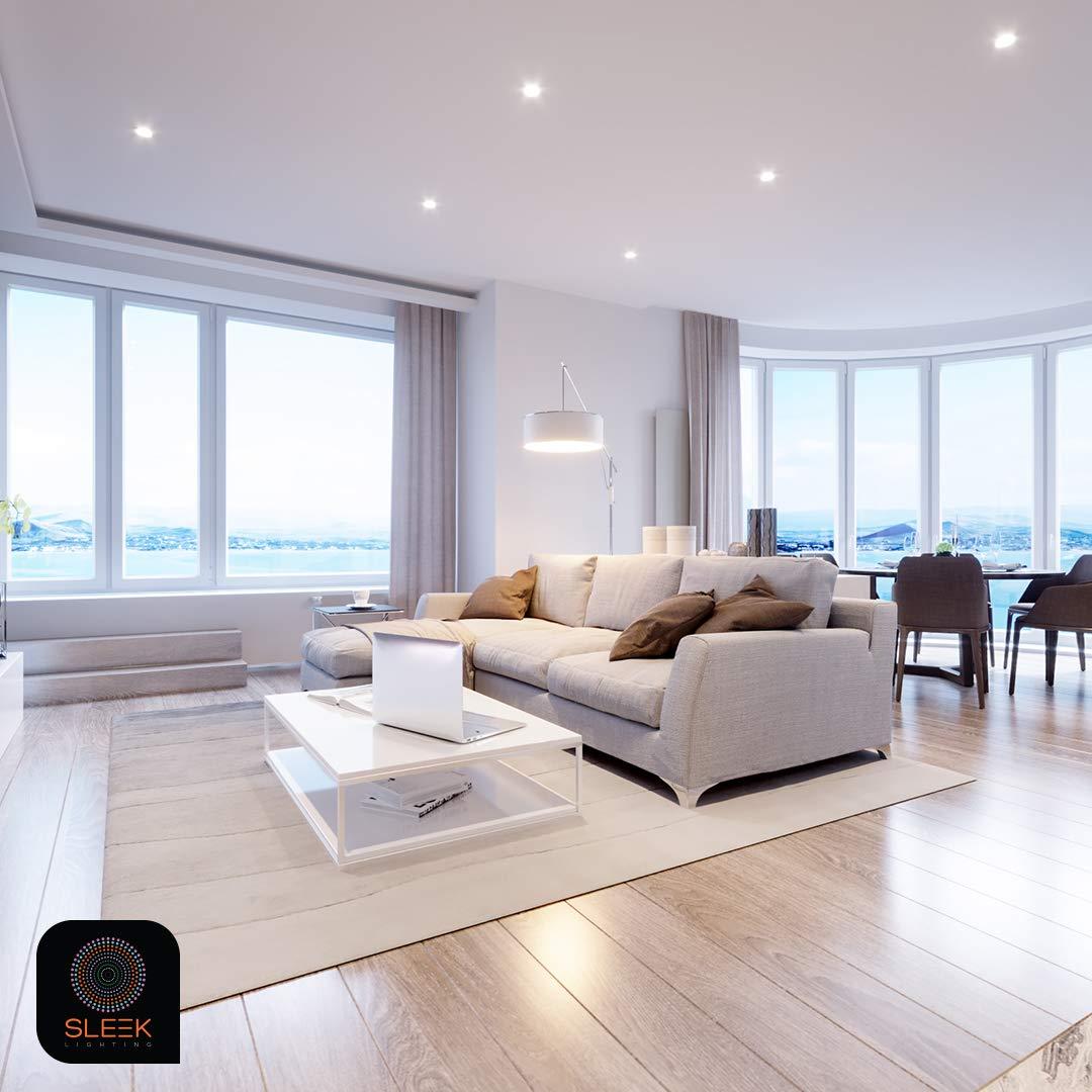 Sleek Lighting 23-Watt T2 Spiral CFL Fluorescent Light Bulbs with GU24 Base, Self-Ballasted Light Bulb for Bedroom Lighting, 1600 Lumens, 6500K 4-Pack