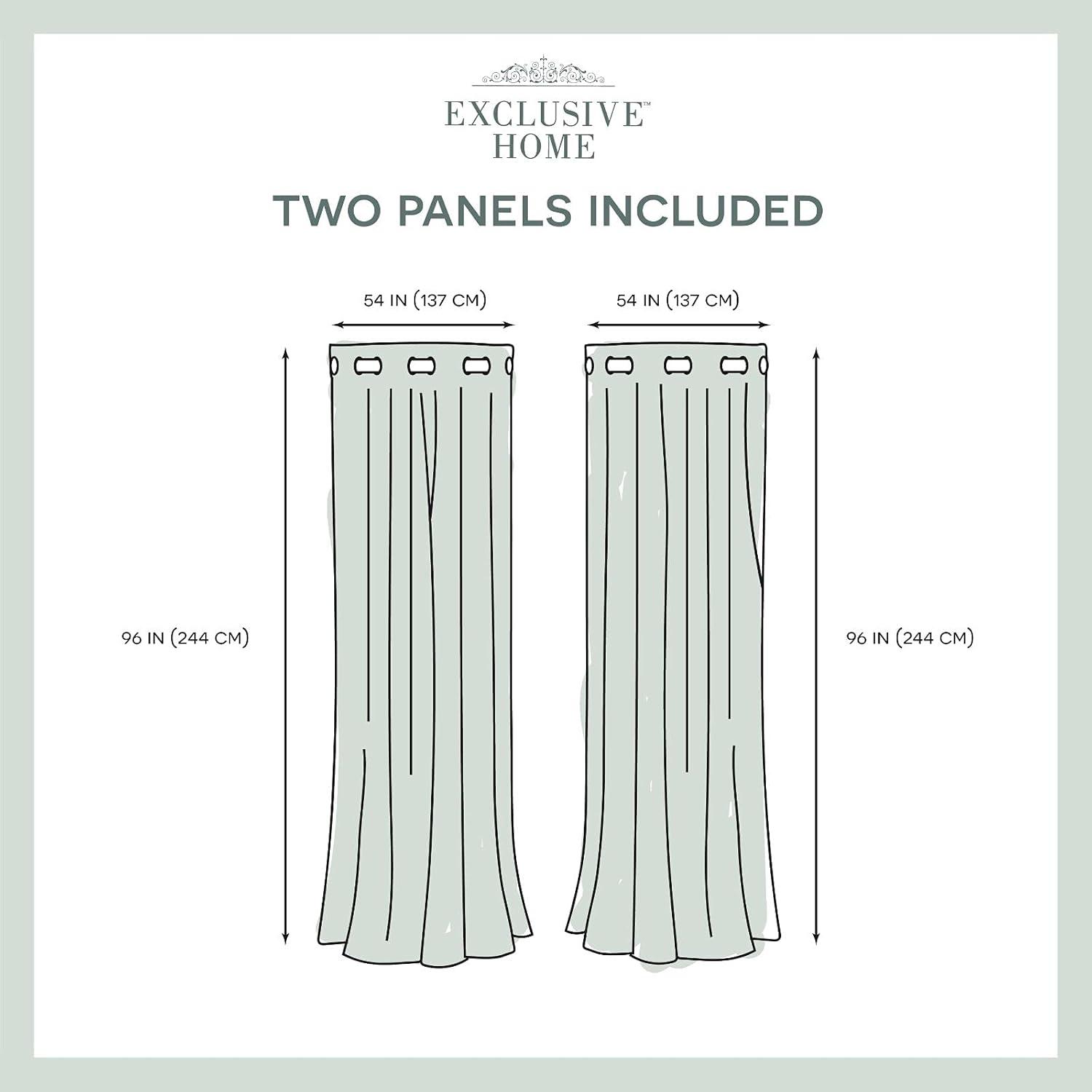 Set of 2 96"x54" Velvet Heavyweight Grommet Top Window Curtain Panel Burgundy Red: Light Filtering, Polyester