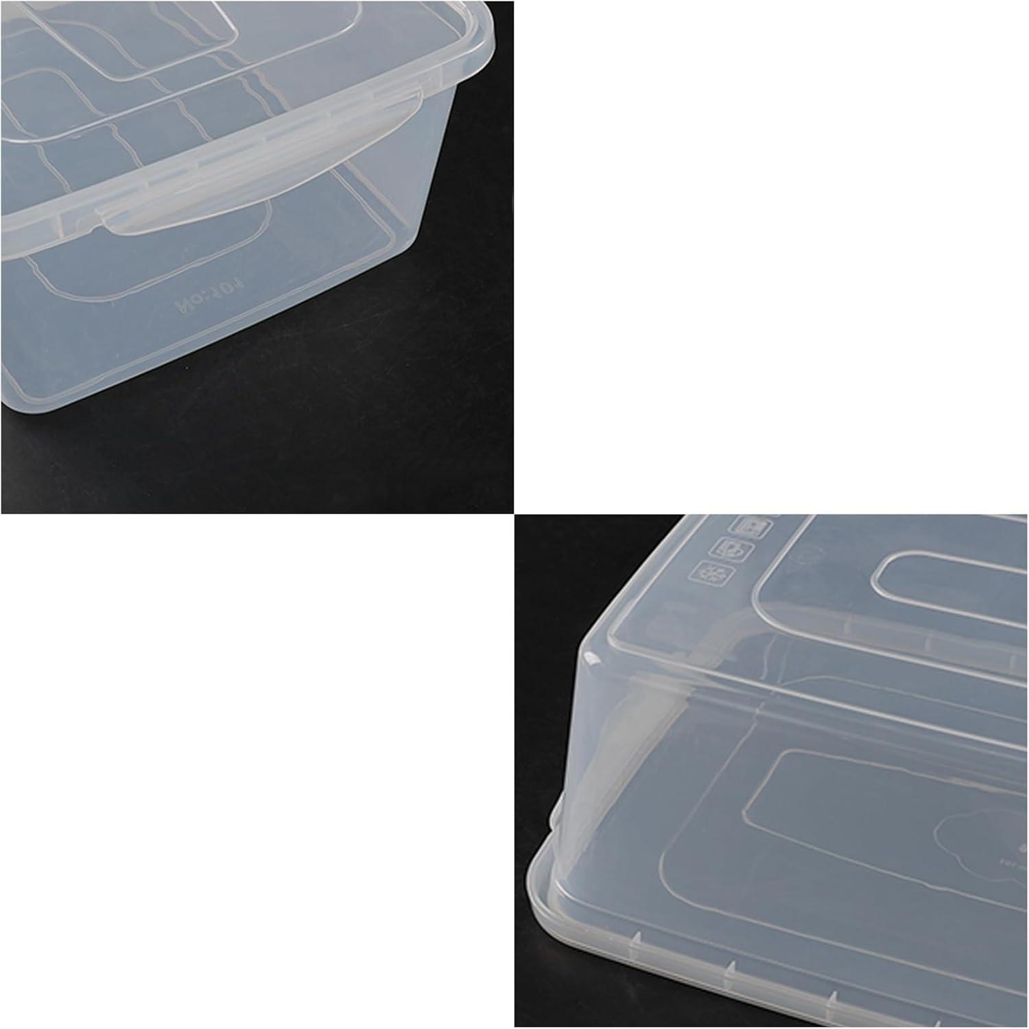 Sterilite 16 Quart Basic Clear Storage Box with White Lid (Pack of 2)