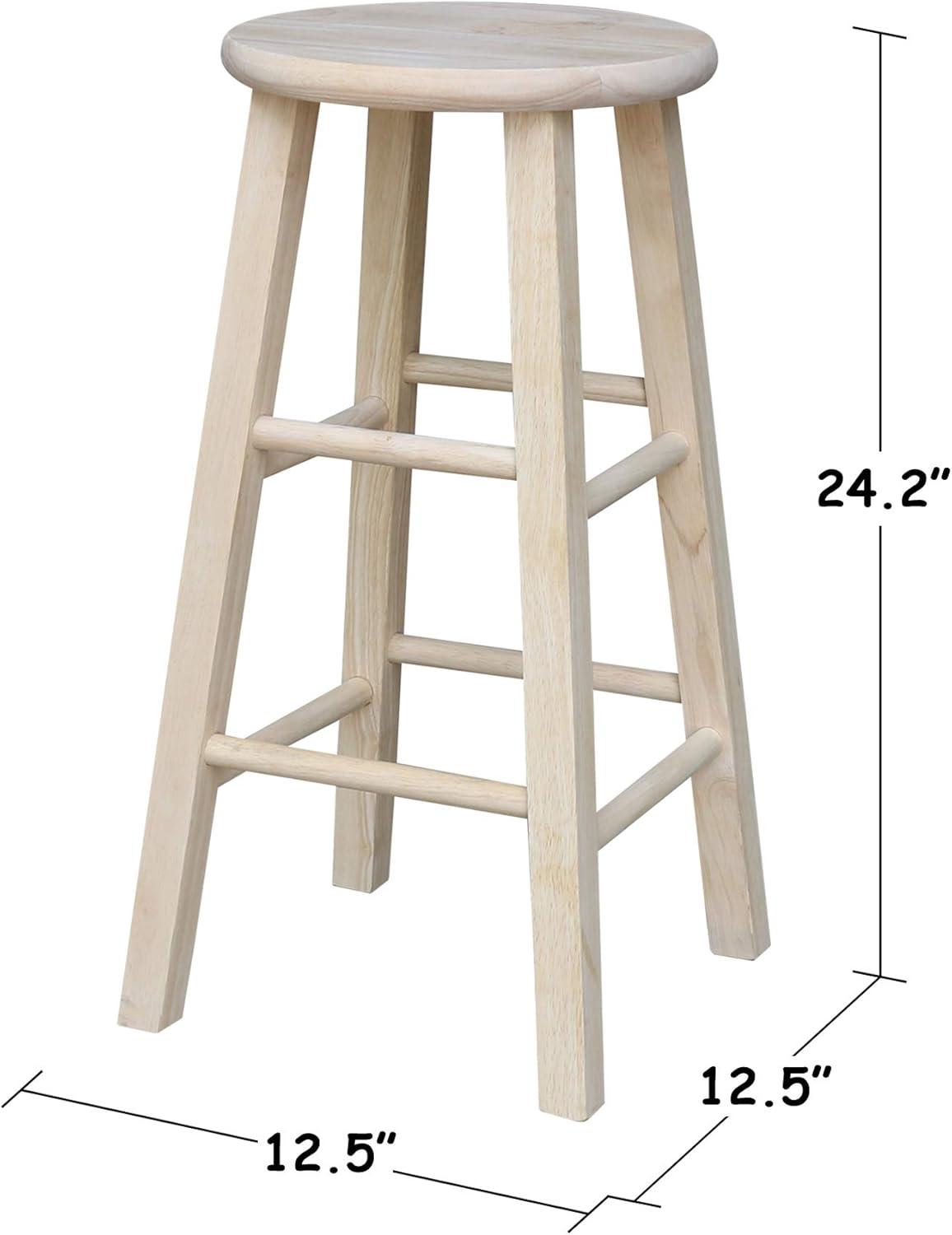 Round Top Barstool Unfinished - International Concepts