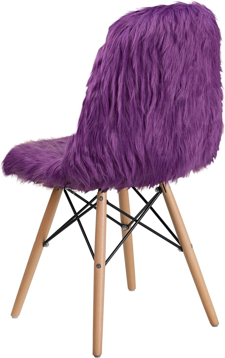 Flash Furniture Shaggy Dog Purple Accent Chair