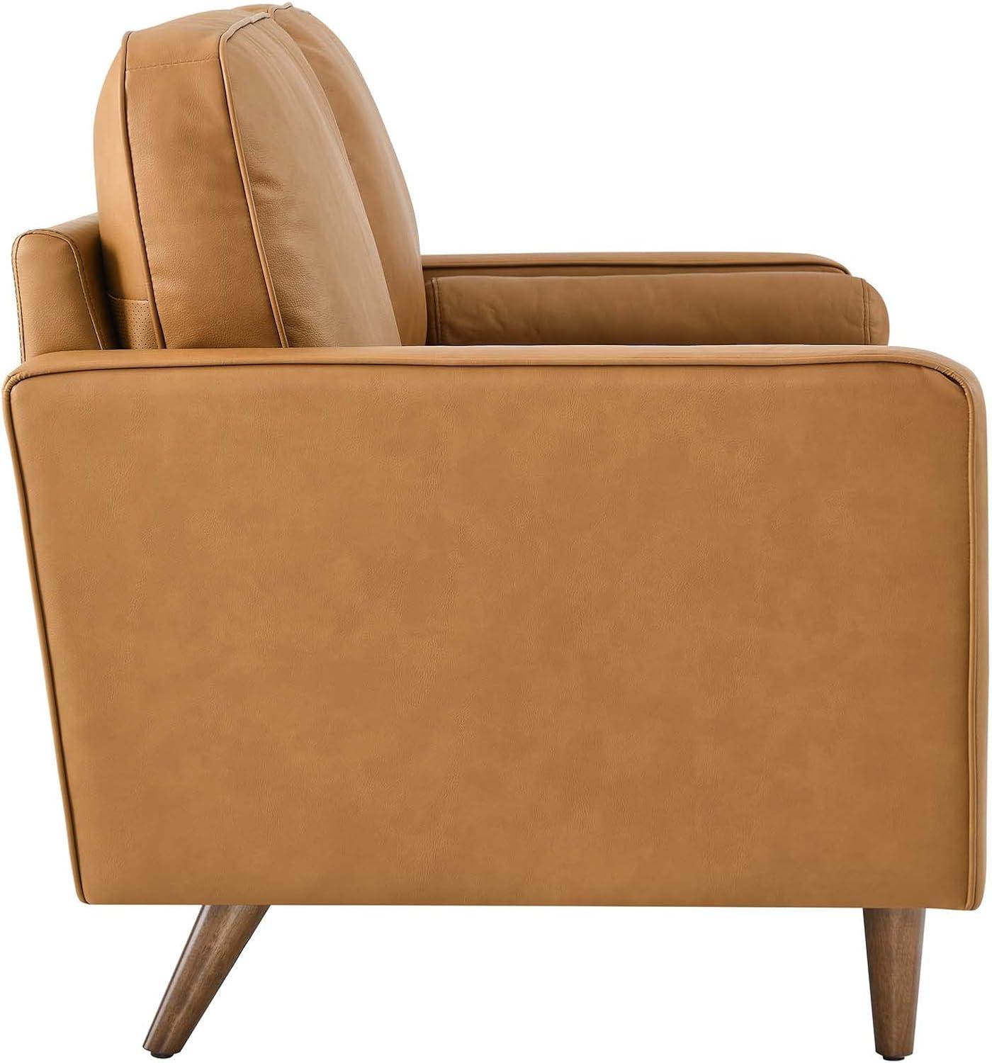 Modway Valour Leather Loveseat in Tan