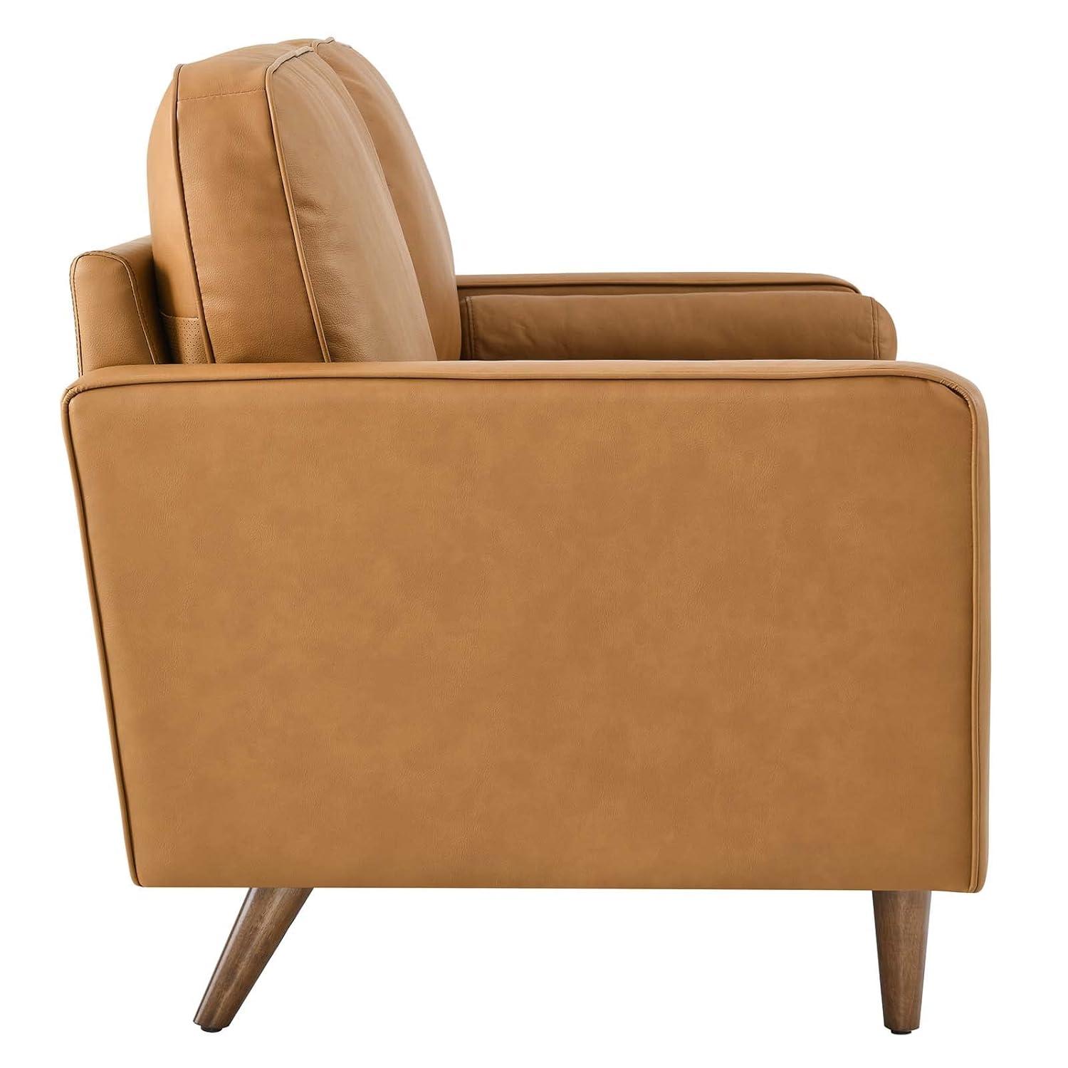 Modway Valour Leather Loveseat in Tan