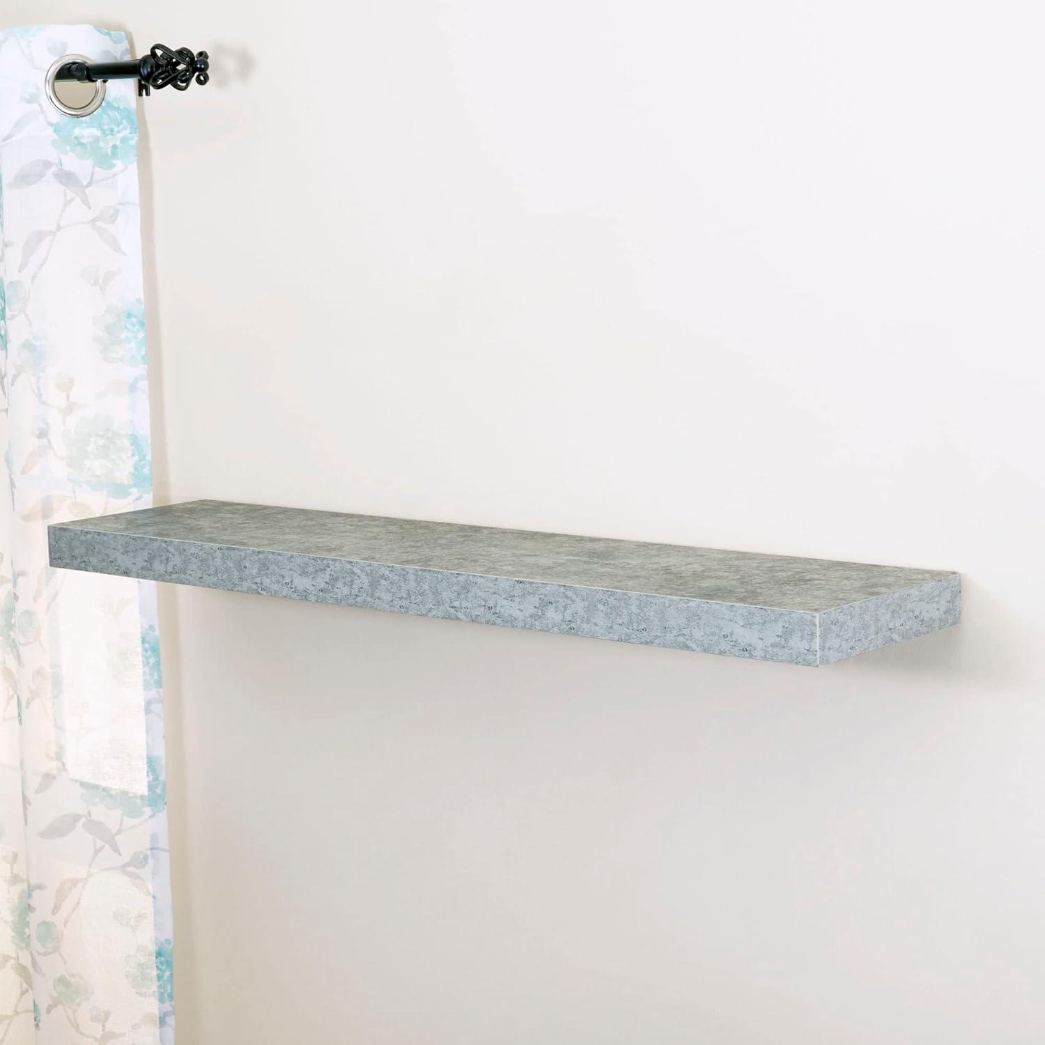 Household Essentials Medium Density Fiberboard Floating Shelf, 7.5" x 32", Gray