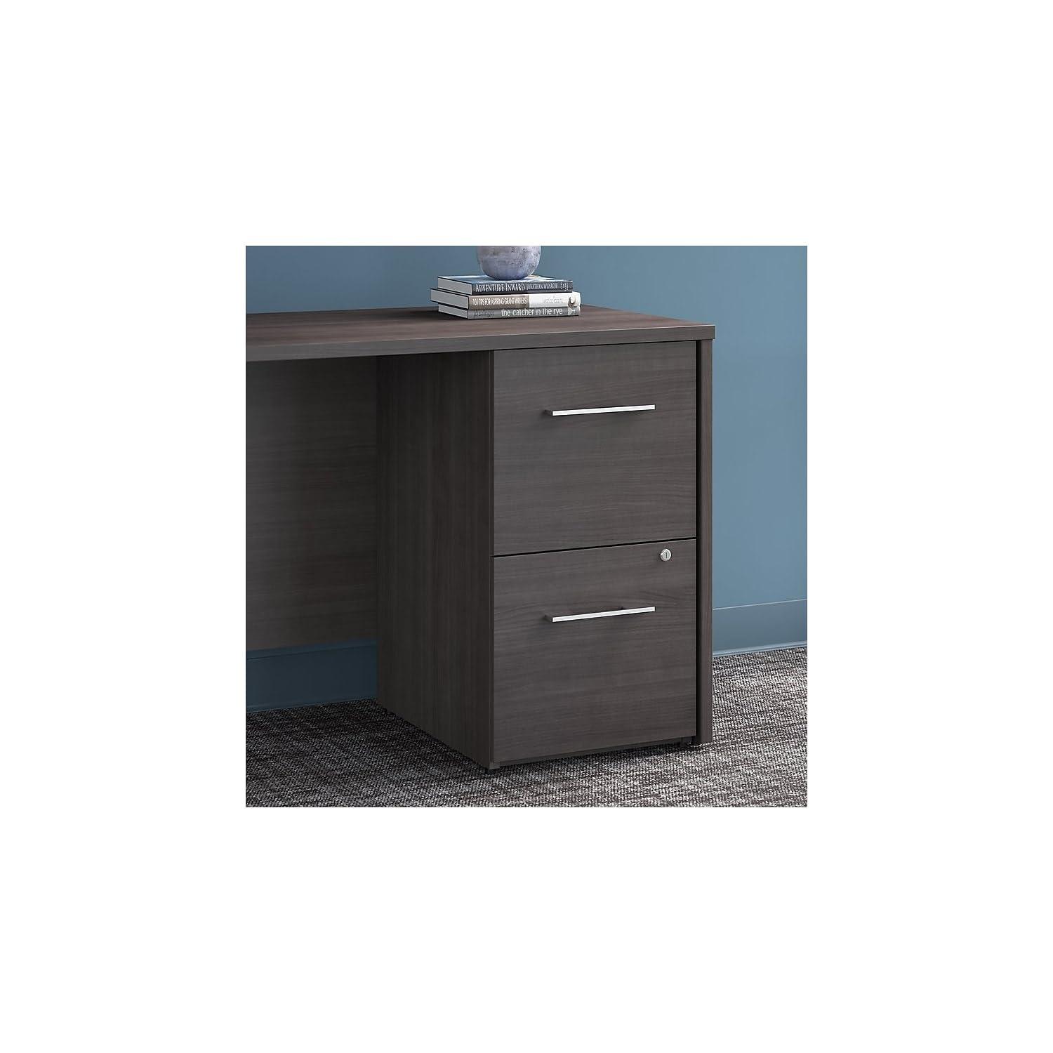 Storm Gray Vertical 2-Drawer Lockable Filing Cabinet