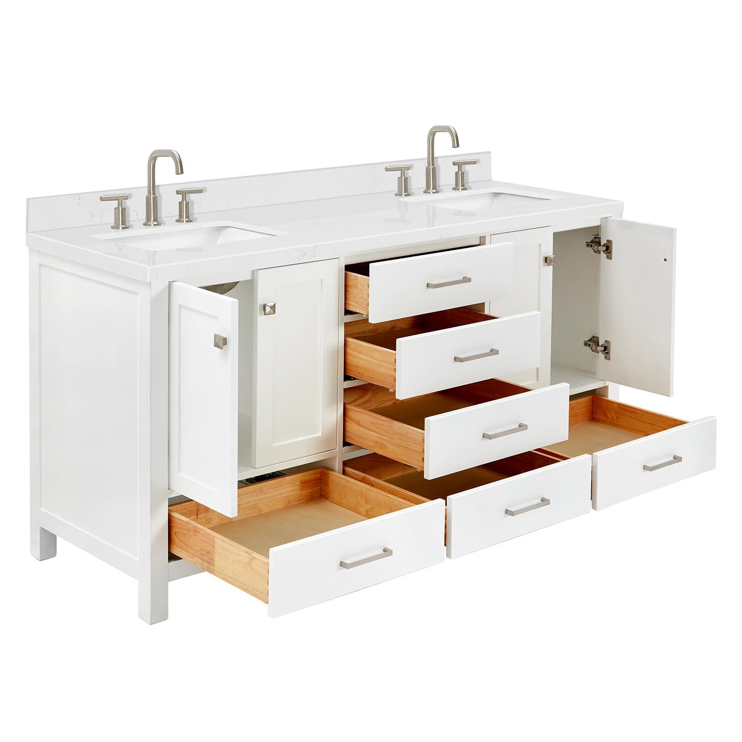 Ariel A055swqovo Cambridge 55" Free Standing Single Basin Vanity Set - White