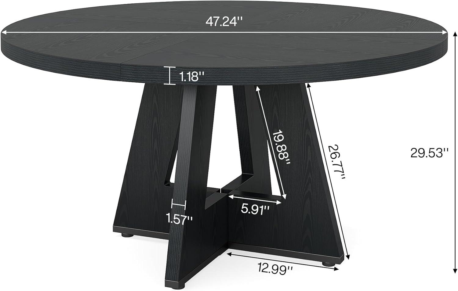 Tribesigns 47 Inch Round Dining Table for 4 people