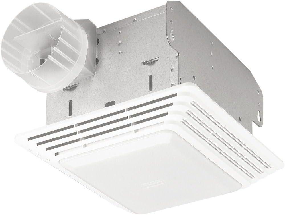 White Ceiling Mount Bathroom Exhaust Fan with Light