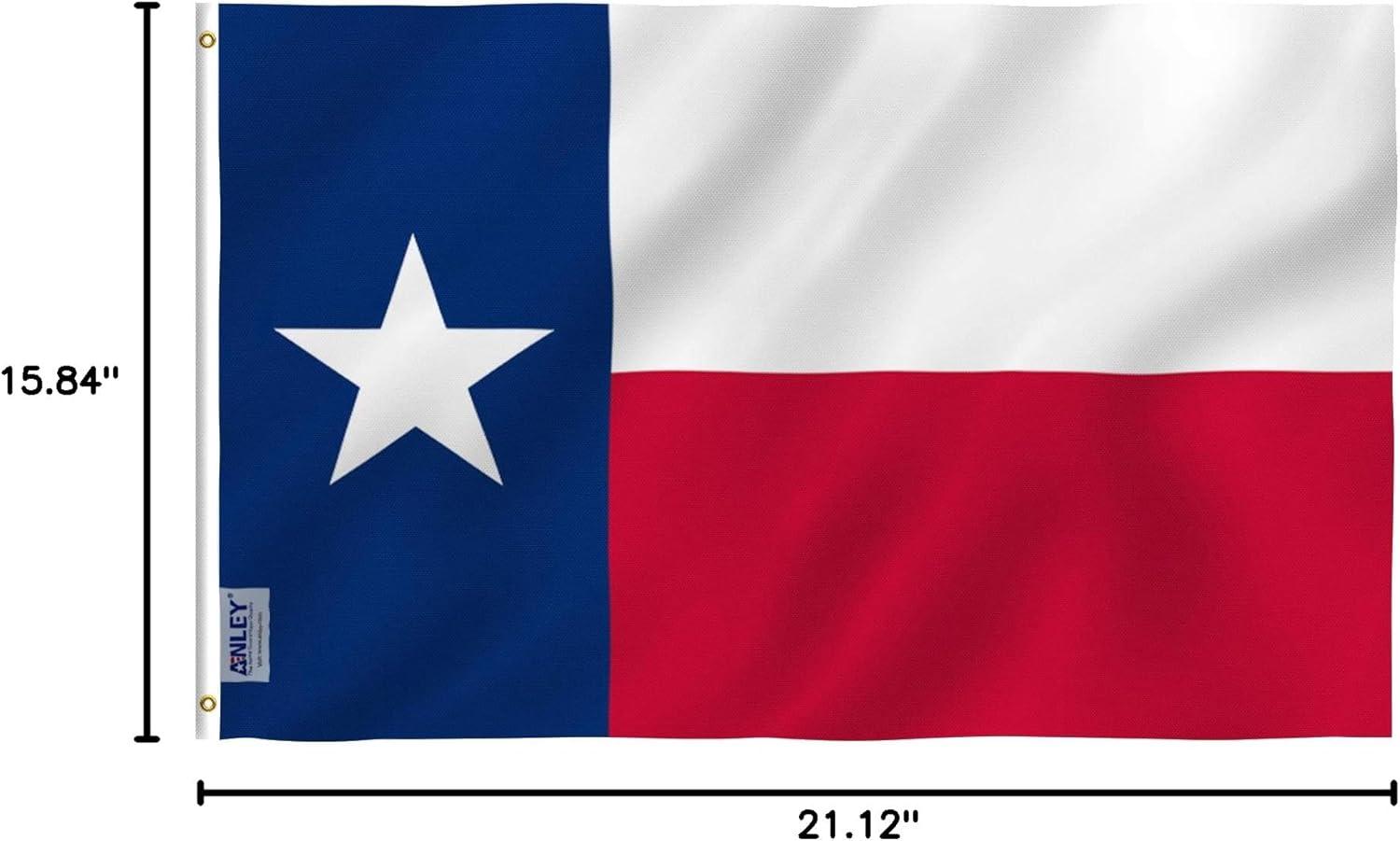 Texas State Flag 3x5 Foot Polyester with Brass Grommets