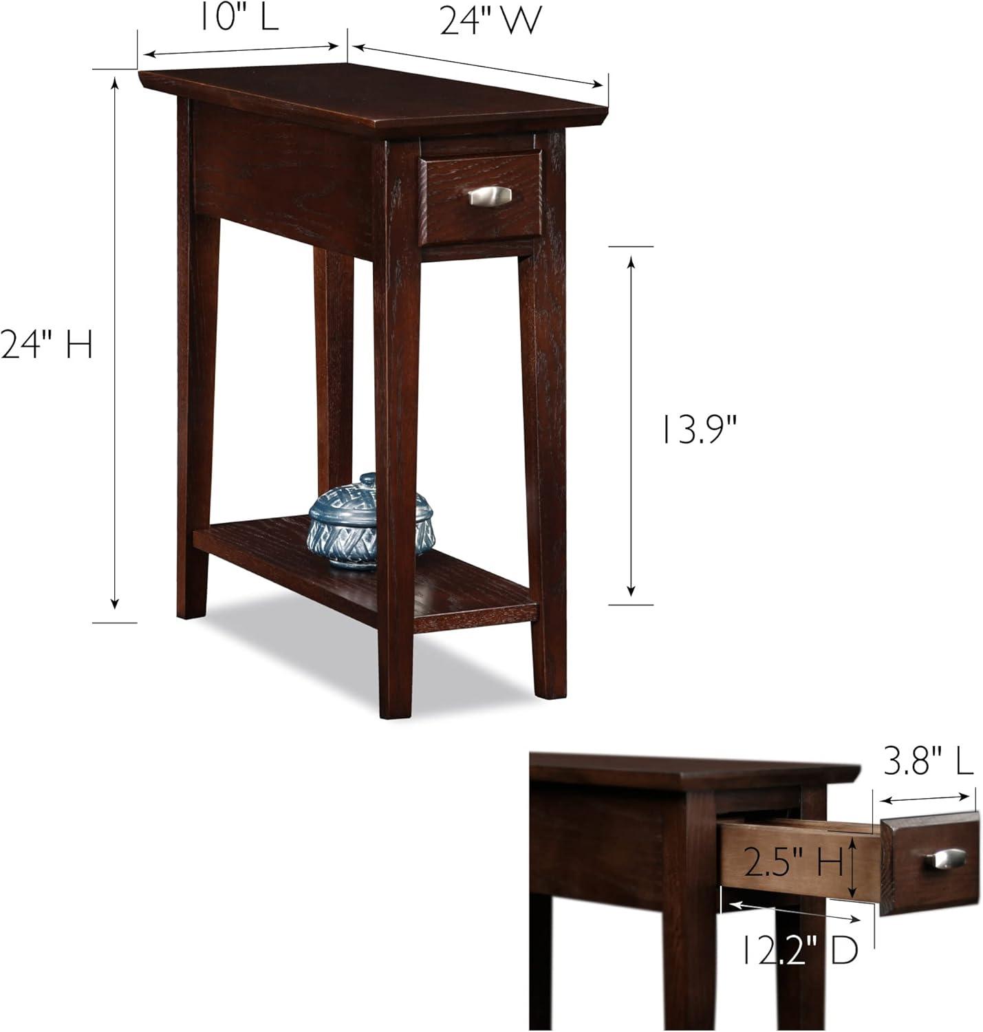 Design House Chairside Table in Chocolate Oak