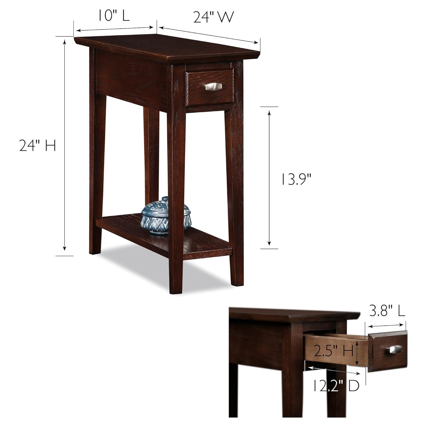 Design House Chairside Table in Chocolate Oak