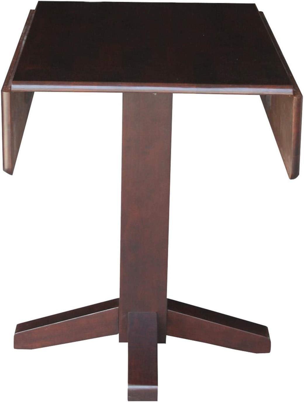 36" Sanders Square Dual Dining Table Rich Mocha - International Concepts: Solid Wood, 4-Seater Kitchen Table