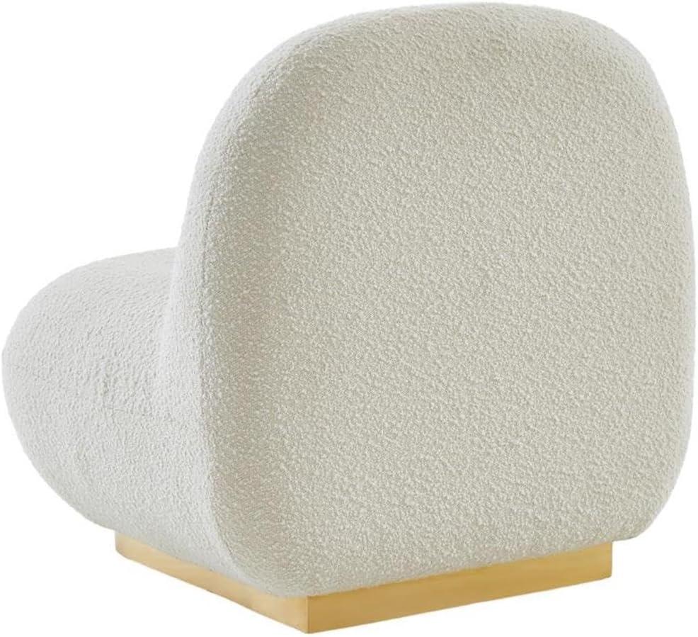 Meridian Furniture Liam Cream Boucle Fabric Accent Chair