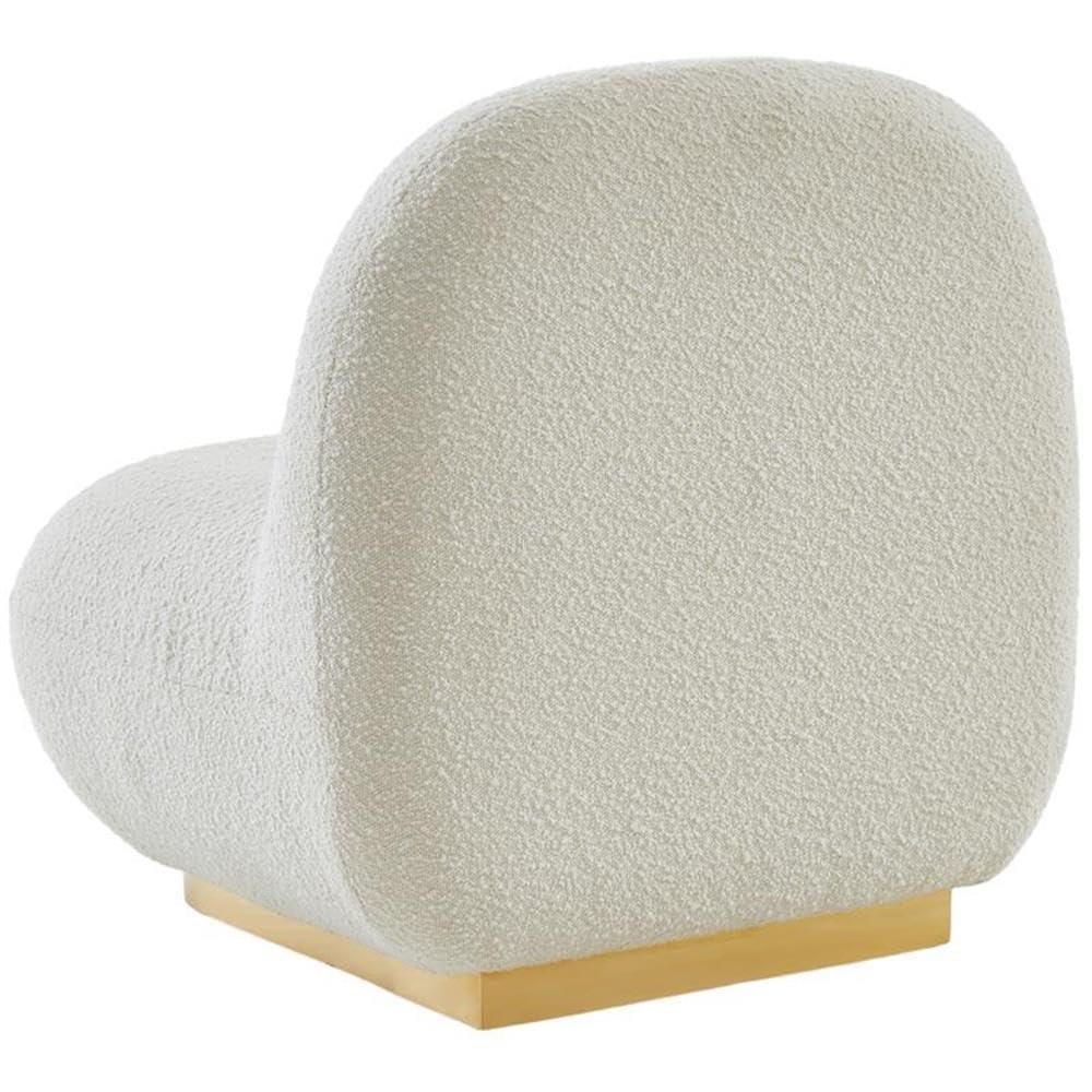 Meridian Furniture Liam Cream Boucle Fabric Accent Chair