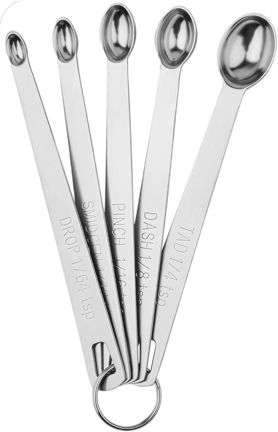 Stainless Steel Metric and US Measuring Cups and Spoons Set