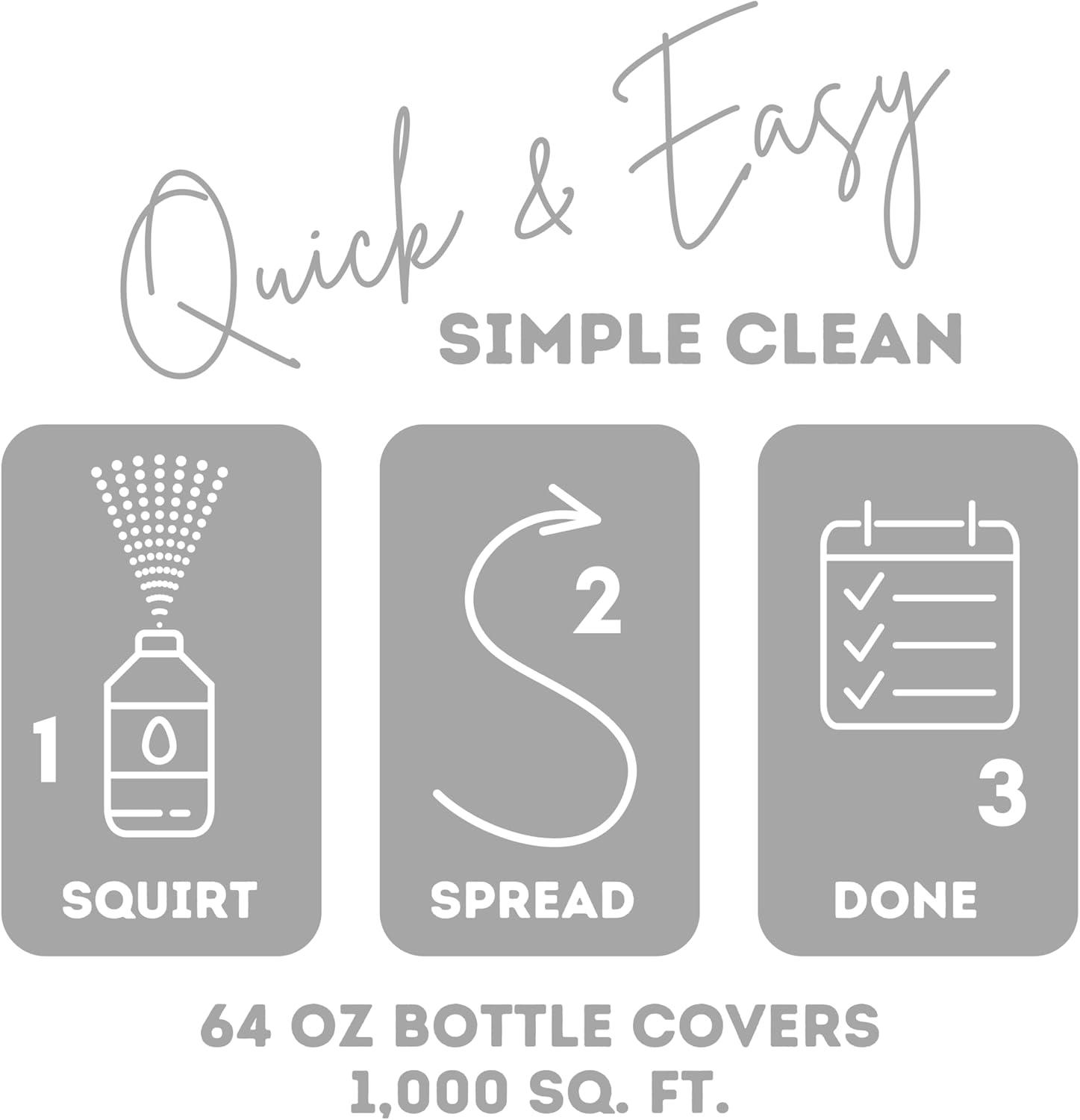 Quick Shine Multi-Surface Floor Finish & Polish, PFAS-Free Formula, 64 fl oz