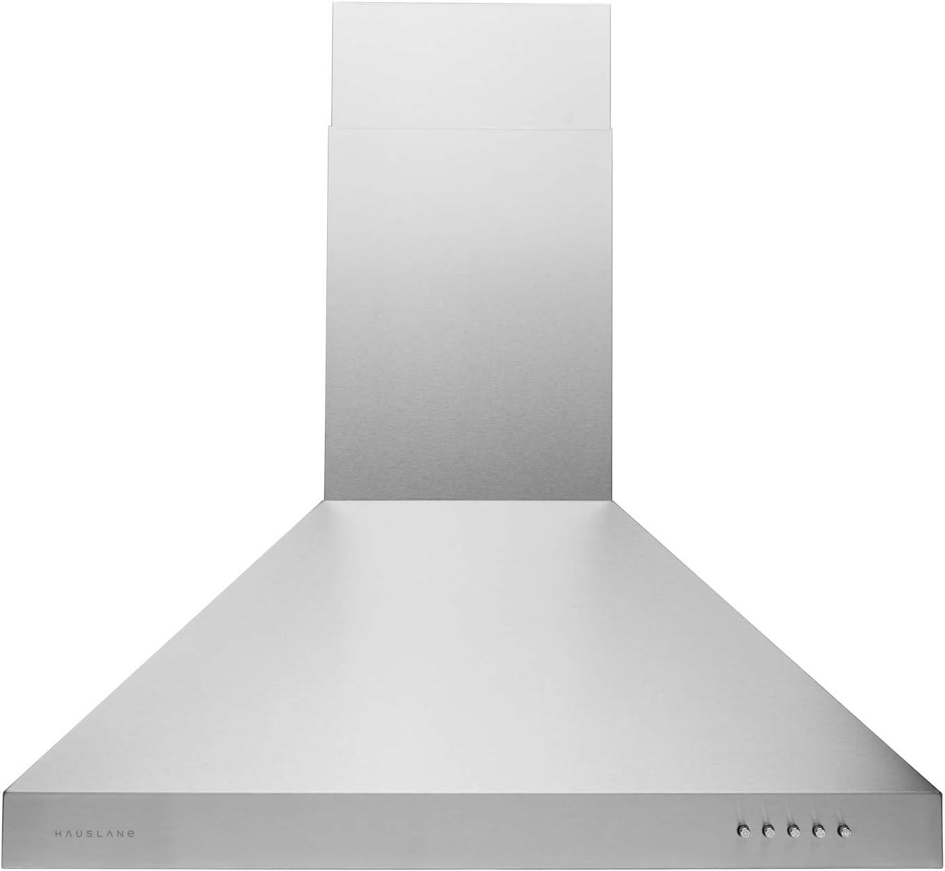 Stainless Steel Convertible Wall Mounted Range Hood with Charcoal Filter