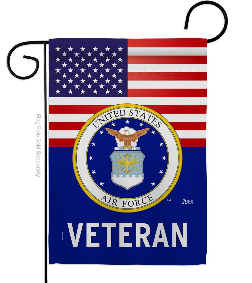 Americana Home & Garden G142620-BO 13 x 18.5 in. US Air National Guard Veteran Garden Flag with Armed Forces Double-Sided Decorative Vertical Flags House Decoration Banner Yard Gift