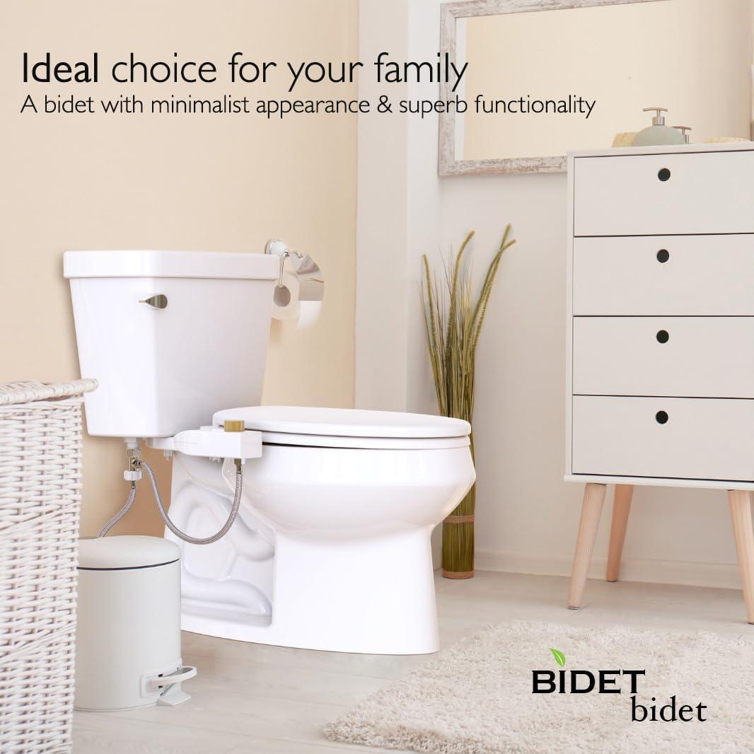 Reversible Left/Right Ultra Slim Cold Water Bidet Attachment