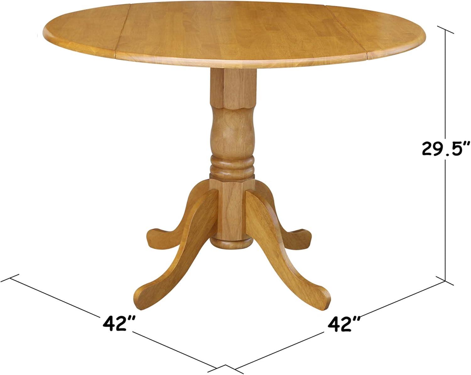 42" Mason Round Dual Drop Leaf Dining Table - International Concepts