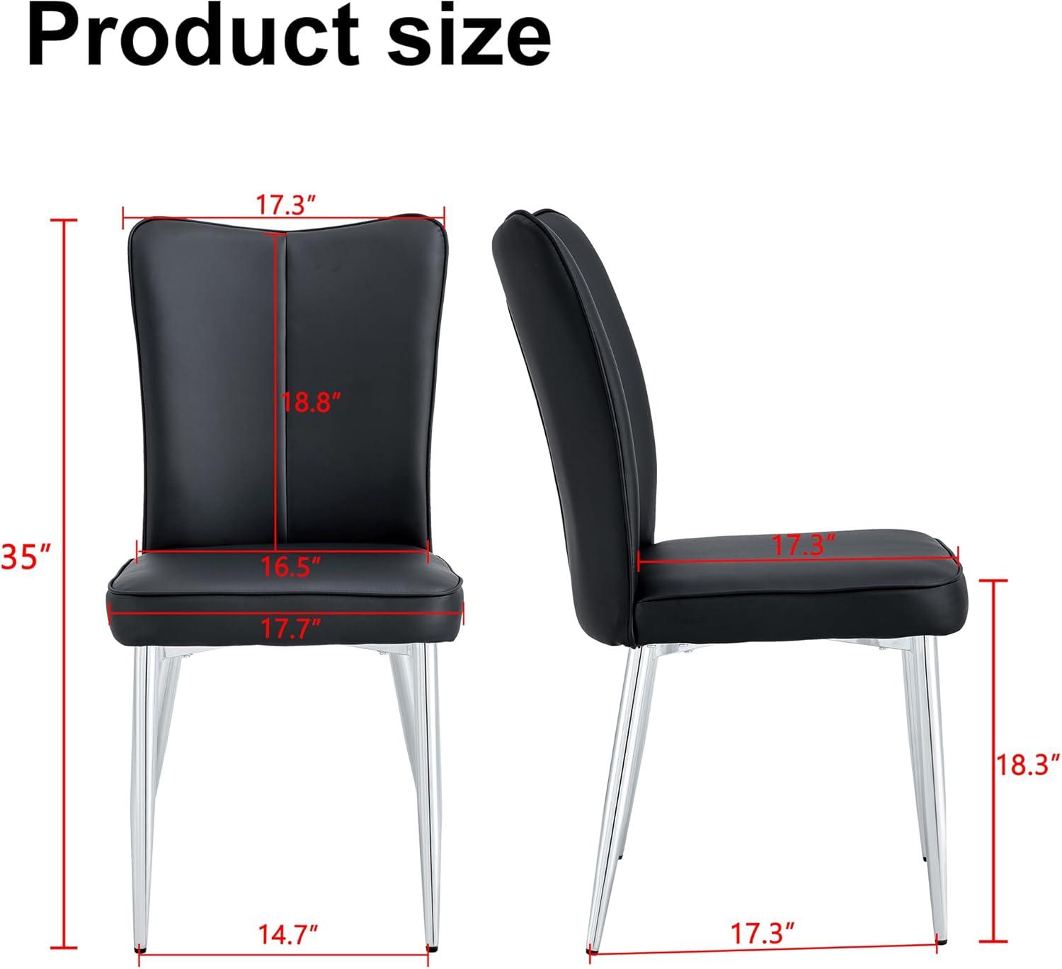 Dining Room Seating Modern minimalist transparent dining chair, plastic chair, armless crystal chair, Nordic creative makeup stool, negotiation chair, silver plated metal leg 6-piece set, TW-1200,Kit