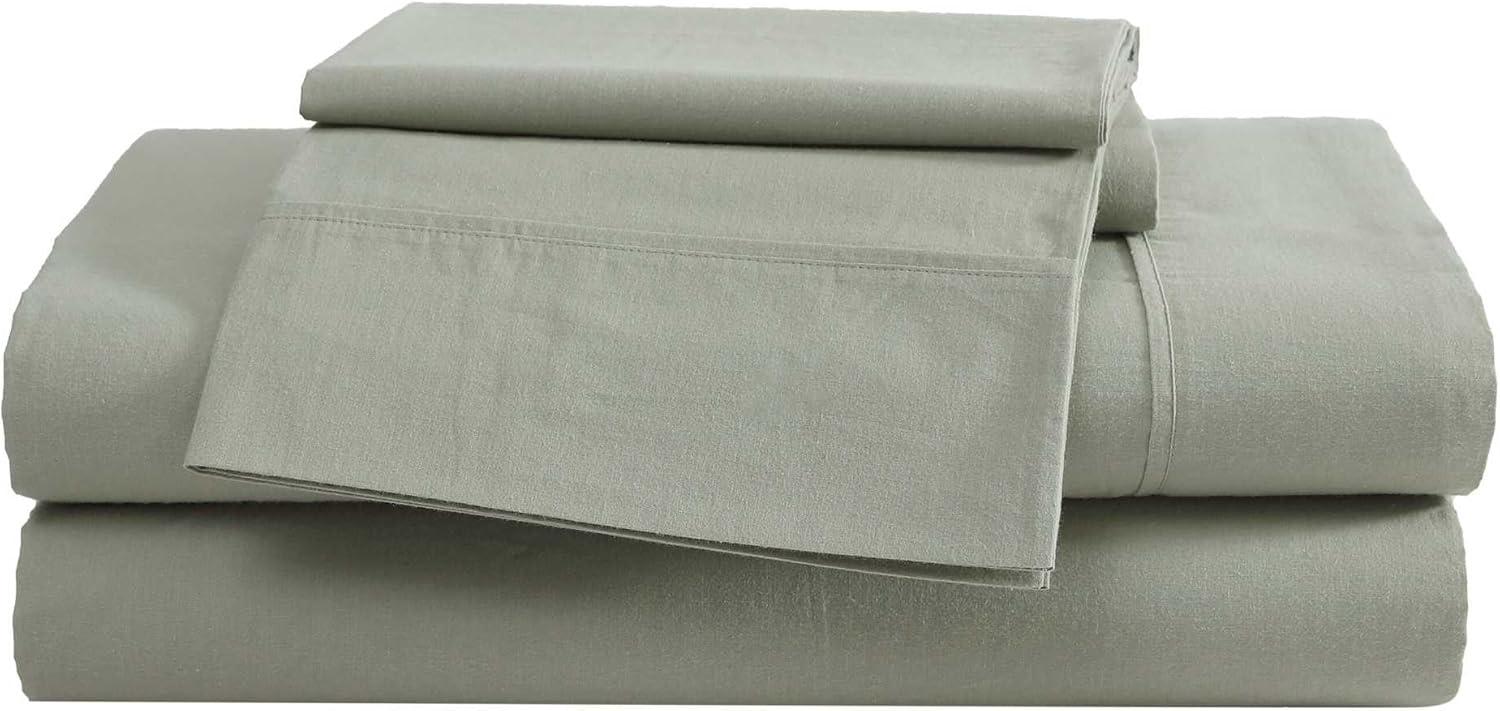 Eddie Bauer Eddie Bauer Solid Brushed Percale Cotton Sheet Set