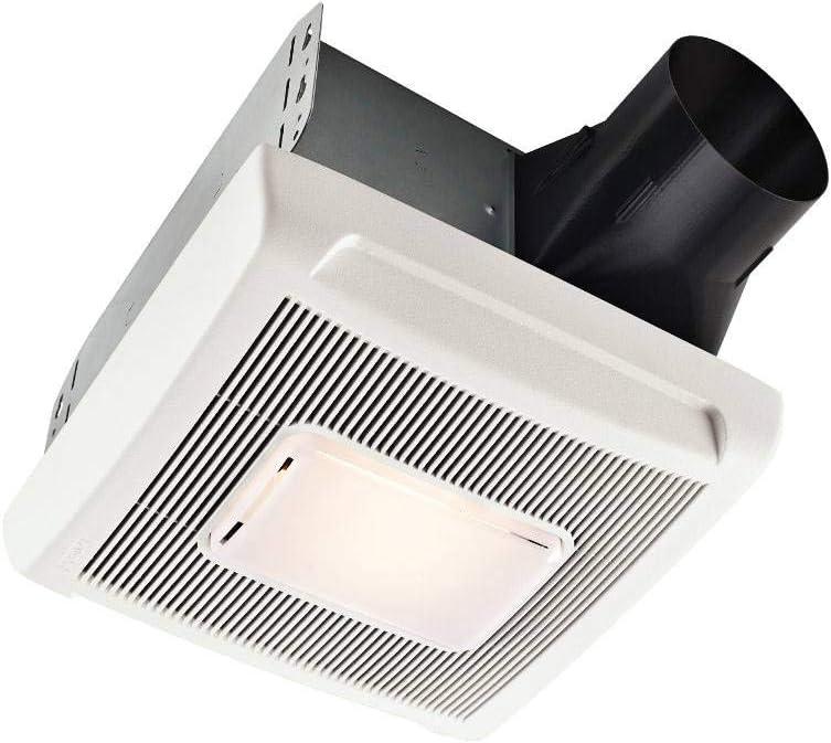 White Steel Bathroom Exhaust Fan with LED Light