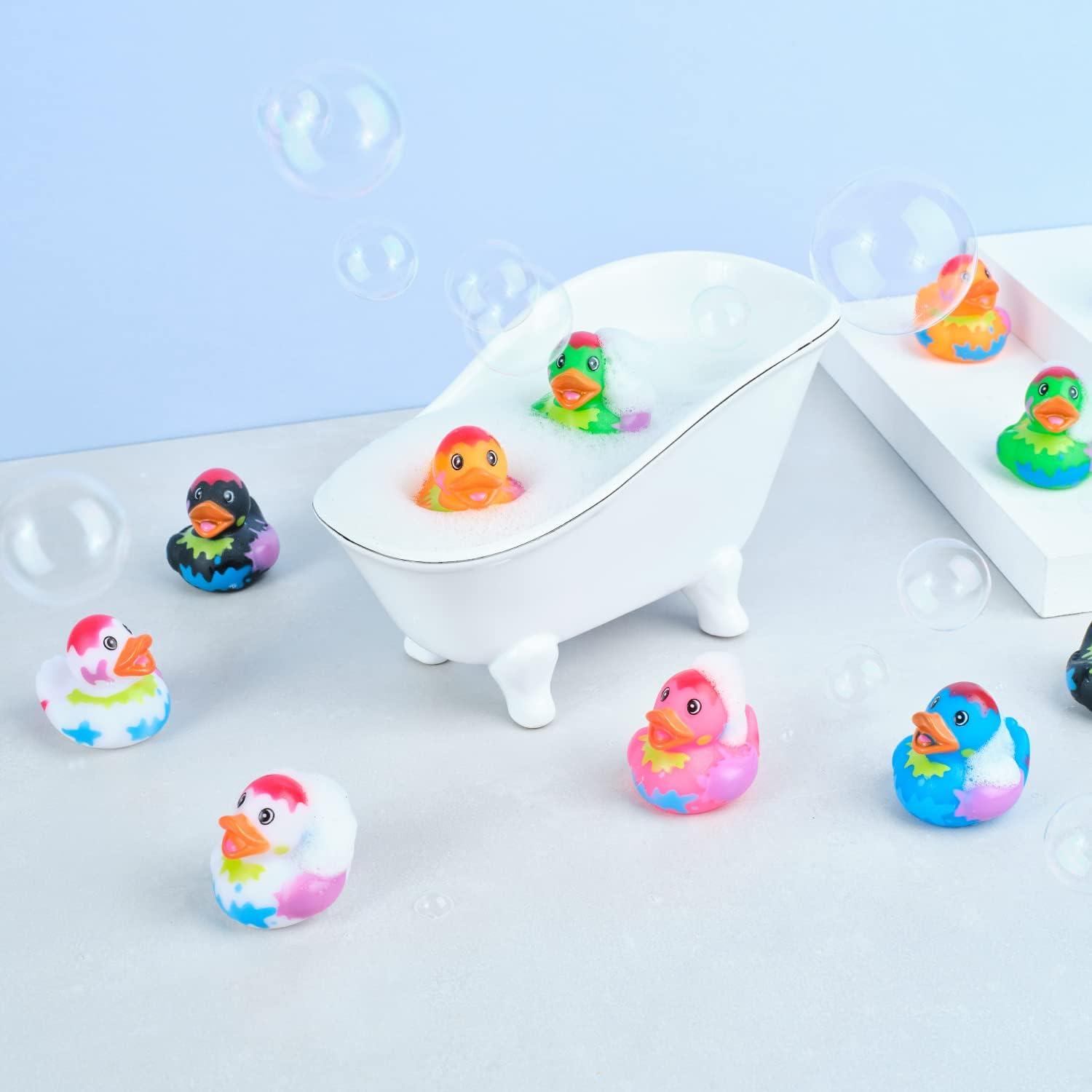 Kicko Assorted Rubber Ducks - 2 inches - for Kids, Sensory Play, Stress Relief, Novelty