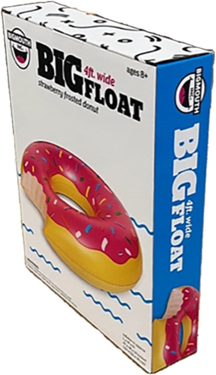 BigMouth Inc Gigantic Donut Pool Float, Funny Inflatable Vinyl Summer Pool or Beach Toy, Patch Kit Included