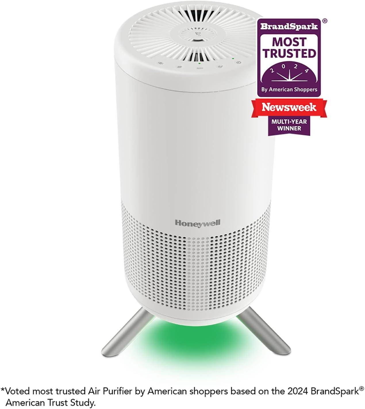 Honeywell Designer Series HEPA Tower White HPA830W: Air Purifier, 3 Settings, 100-300 sq. ft., AHAM & Energy Star Certified