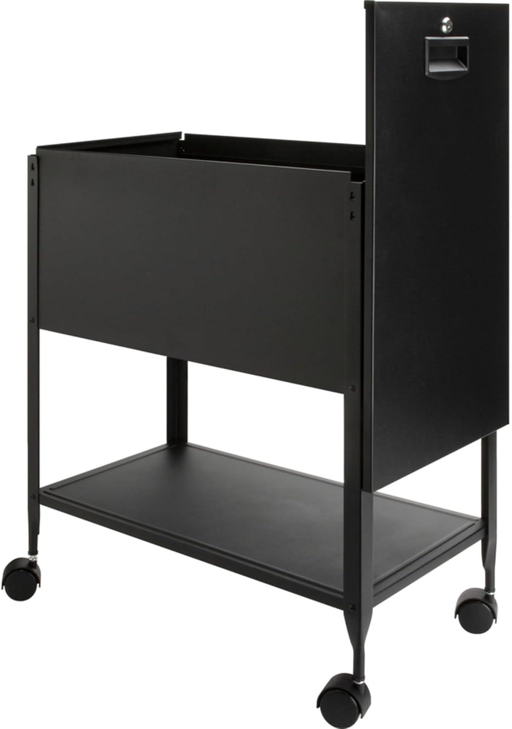 1 Drawer Mobile Standard File Cart with Lock