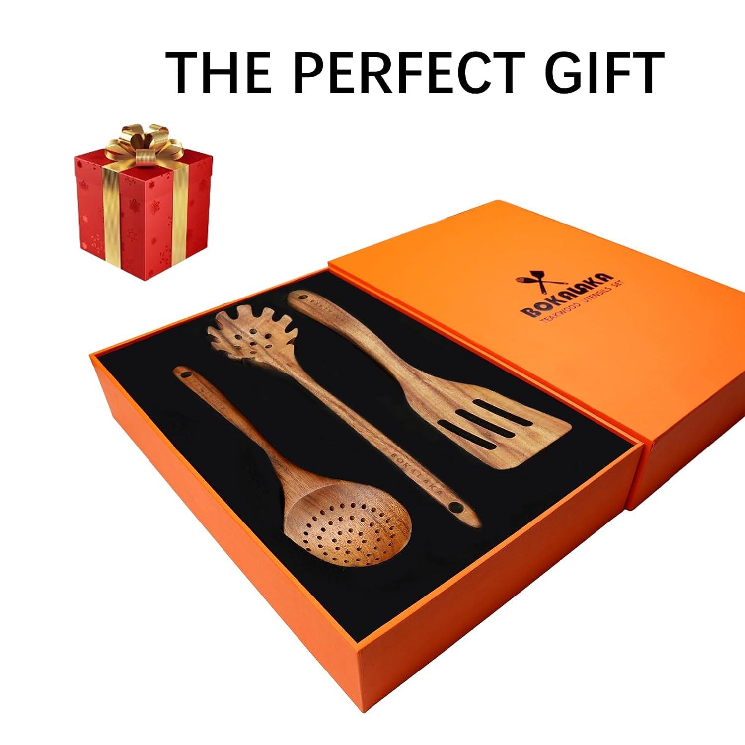 Wooden Spoons for Cooking,10 Pcs Natural Teak Wooden Kitchen Utensils Set Wooden Utensils for Cooking Wooden Cooking Utensils Wooden Spatulas for Cooking