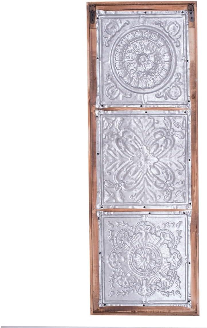 15 x 41 inch Rustic Distressed Wood and Metal Wall Décor - Foreside Home & Garden