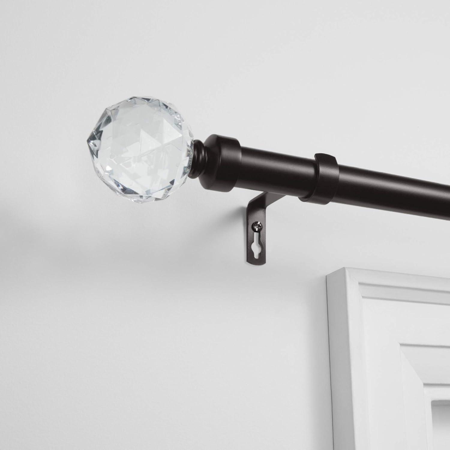 Amalgamated Textiles EXCLUSIVE HOME Crystal Ball 1" Curtain Rod and Finial Set